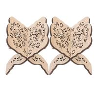 ULTECHNOVO 2pcs Desktop Book Holder Professional Book Stand 9.8x7.1x7.1inch Premium Wood Material Does Not Hurt The Hands Elegant Appearance and Painters