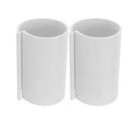 ULTECHNOVO 2pcs Diamond Art Canvas Roll Holder White, Portable Plastic Anti Roll Bracket and Painting Clamps for Universal Fit, for On-the-go Diamond Art Creation and DIY Crafts
