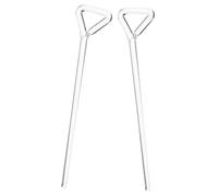 ULTECHNOVO 2pcs Diffuser Spreading Bar Glass Cell Spreader Still Air Box Mycology L-shaped Cell Spreader Glass Stick Laboratory Equipment Triangle Glass Transparent Spreader