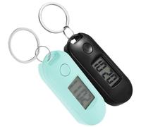 ULTECHNOVO 2pcs Digital Pocket Watch Keychain and Adults, Creative Plastic Electronic Watches with Chain, Lightweight and Compact Design, for School the Exam