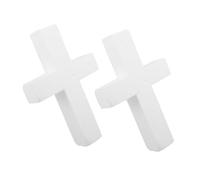 ULTECHNOVO 2pcs DIY Foam Cross Decorations Unfinished Polystyrene Craft Shapes for First Communion Religious Holiday Church Decor