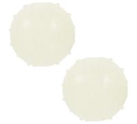 ULTECHNOVO 2pcs Dog Glow in The Dark Ball Pet Dog Teething Biting-resistant Hand Washable Tpr Material White Ball Indoor Playing Puppy