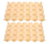 ULTECHNOVO 2pcs Egg Cartons Egg Storage Container Slim Compact Design Stackable Groove Grids Made of Sturdy Pp Material Is Not Easy to Break for Fridge Storage