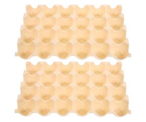 ULTECHNOVO 2pcs Egg Cartons Egg Storage Container Slim Compact Design Stackable Groove Grids Made of Sturdy Pp Material Is Not Easy to Break for Fridge Storage