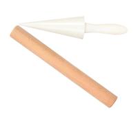 ULTECHNOVO 2pcs Egg Roll Accessory Set with Solid Wood Cone Roller Stick and Ice Cream Cone Mold for Dessert Molds Pastry Rolling Tool Suitable for Baking