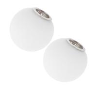 ULTECHNOVO 2pcs Frosted White Globe Lamp Shade Stylish Milky Glass Pendant Light Cover Spherical Design for Decor Glare Reduction for Bedrooms Studies