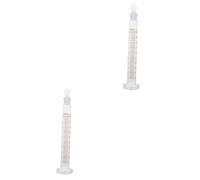 ULTECHNOVO 2pcs Graduated Glass Measuring Cylinder Stopper Lab Experiment Tool Heavy- for Accurate Liquid Measurement for Home and Laboratory Use
