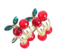 ULTECHNOVO 2pcs Hair Claw Clips Tiny Hair Clips Cherry Shape Alloy Non-slip Elegant Sweet Design for Women and Party Decorating Use