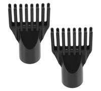 ULTECHNOVO 2pcs Hair Dryer Comb Attachment Nozzle Black Abs Plastic Materials Not Easy to Deform and Break Maximizes Volume Suitable for Travel and Barber Shop