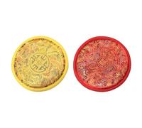 ULTECHNOVO 2pcs Handmade Tibetan Singing Bowl Cushion Mat with Fine Workmanship, Red Cloth Material, Portable and Hand Stitched, for Buddhism Meditation and Sound Therapy Sessions