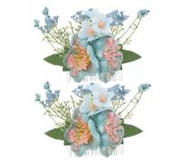 ULTECHNOVO 2pcs Hawaiian Flower Hair Accessories Small Flower Hairpin Faux Hibiscus Hair Clip Hawaiian Clip Floral Accessory Plumeria Hawaii