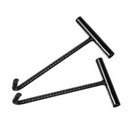 ULTECHNOVO 2pcs Heavy Duty Manhole Lid Hooks Portable T Handle Manhole Cover Lifting Tool with Reinforced Steel Construction for Easy and Safe