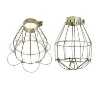 ULTECHNOVO 2pcs Industrial Style Metal Light Bulb Cage Explosion-Proof Iron Wire Guard, Quick Removal Lamp Shade Protector for Bars and Restaurants, Sturdy Vintage Lampshade Frame