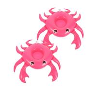 ULTECHNOVO 2pcs Inflatable Crab Shaped Floating Drink Holder Pool Cup Coaster for Parties and Baths Multipurpose Water Float for Poolside Fun and Drink Convenience