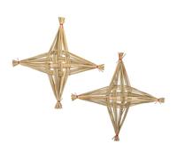 ULTECHNOVO 2pcs Irish Traditional Woven Straw Cross Hanging Ornaments Saint Brigid Blessing Wall Decor for Irish Holiday and Spring Festival Home Accent