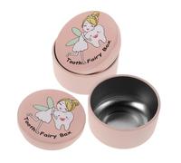 ULTECHNOVO 2pcs Keepsake Box for First Tooth Collection and Hair Storage Cute Tooth Box Girls for Birthday Present