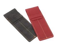 ULTECHNOVO 2pcs Leather Pen Sleeve Two Pen Holder Pouch Protecting from Scratches Simple Style Compact Design for Office and Daily Use
