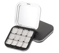 ULTECHNOVO 2pcs Magnetic Eyeshadow Palette Makeup Tray Black Multi-purpose Plastic Metal Storage for Women Personal Use with 12 Pan Capacity
