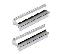 ULTECHNOVO 2pcs Metal Slider Guitar Slide Stainless Steel Hard-chrome Plated Finger Slide for Standard Guitar Use for Guitarists and Live Performances