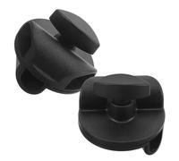 ULTECHNOVO 2pcs Microphone Crossbar Clips Lightweight Abs and Iron Material Mic Boom Arm Buckles Easy to Install Black Accessories for Live Streaming and Broadcasting