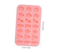 ULTECHNOVO 2pcs Mini Christmas Baking Molds Non-Stick Silicone Xmas Tree Gingerbread Man Wreath Boot Cookie Chocolate Pan for Festive Holiday Baking