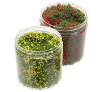 ULTECHNOVO 2pcs Miniature Mixed Color Model Grass Tufts for DIY Sand Table Scenery Lightweight Crafting Supplies for Fairy Garden Model Railway Dollhouse Landscaping