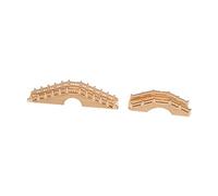 ULTECHNOVO 2PCS Miniature Wooden Bridge Model DIY Arch Bridge Decor for Micro Landscapes Ancient Style Wooden Craft for Bonsai and Dioramas Realistic Assembly Accessory for Miniature Life