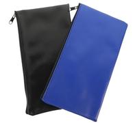 ULTECHNOVO 2pcs Money Bag with Zipper Cash Coin Bag Pu Easy to Access Small Makeup Pouch for Purse Travel Use