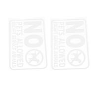 ULTECHNOVO 2pcs No Pets Allowed Door Stickers Vinyl Animal Restriction Signs Reusable Removable for Shops Supermarkets and Business Premises