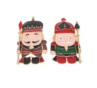 ULTECHNOVO 2pcs Nutcracker Soldier Brooch Pins for Women Alloy Decorative Lapel Pins with Nutcracker Soldier Motif, Resilient to Daily Wear, Versatile Accessory for Formal and Casual