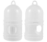 ULTECHNOVO 2Pcs Pigeon Drinkers with Three Holes Design Odorless Provide Clean Water 1L Capacity White Suitable for Parrots and Birds Feeding Supply When You Are Ready to Go