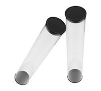 ULTECHNOVO 2pcs Plastic Golf Ball Storage Tubes with Caps Portable round Cylinder Design Holds to 6 Golf Balls for Home Store Display Size 26x4.5x4.5cm