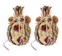 ULTECHNOVO 2pcs Plastic Parrot Chewing Hanging Plaything for Birdcage, Healthy Playing and Relaxing Accessory Suitable for Pet Birds and Birdcages