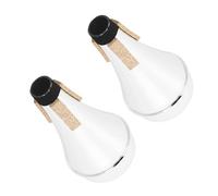 ULTECHNOVO 2pcs Plastic Trumpet Mute Noise Reducer for Practice and Performance Lightweight Small Abs Wind Instrument Accessory for Beginners Students Quiet Sound Reduction for Dormitory and