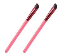 ULTECHNOVO 2pcs Portable Eyebrow Makeup Brushes for Women and Girls, Artificial Fiber and Plastic Material, Angled Design Suitable for Blending and Shaping Eyebrows, Makeup Tool for Daily