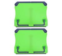 ULTECHNOVO 2pcs Portable Folding Music Stands Green Abs Material Simple Practical Design Lightweight Book Holders for Sheet Music Support and Tabletop Use