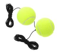 ULTECHNOVO 2pcs Portable Tennis Training Balls with String, Chemical Fiber Material, High Stability Practice Tennis Ball Set for Beginner Training and Fitness