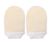 ULTECHNOVO 2pcs Premium Loofah Exfoliating Gloves for Shower Deep Pore Cleansing Back Scrubber Body Mitts Skin Scrubbers for Gentle Oil and Dead Skin Removal