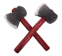 ULTECHNOVO 2pcs Realistic Plush Axe Prop with Comfortable Touch, Cosplay Accessory for Halloween Costume and Performance Prop, for Pirate Role Play and Home Decor, for Adults and Collectors