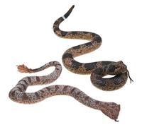 ULTECHNOVO 2pcs Realistic Sna2 Pieces Rubber Snakes Realistic Large Lifelike Fake Toys Plasticke: Fake Snake Toy - Tpr Animal Figurine For Pranks Garden Props And Halloween Party Decorations