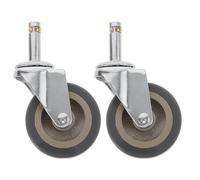 ULTECHNOVO 2pcs Replacement Caster Wheel Assembly for Shopping Trolley and Small Cart, Black Swivel Universal Wheels Set for Grocery Cart Repair and Stroller Replacement