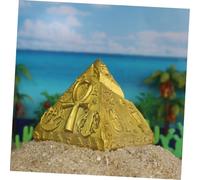 ULTECHNOVO 2pcs Resin Egyptian Pyramid Figurines Intricate Ancient Architecture Desktop Statues Educational Decor for History Lovers and Students