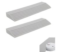ULTECHNOVO 2pcs Robot Vacuum Threshold Ramp 1.6cm, Non-Slip Silicone Doorway Ramp for Robot Vacuum & Sweeper, 17cm Length Grey Modular Step Bridge, Anti-Trip Threshold Pad for Home & Office