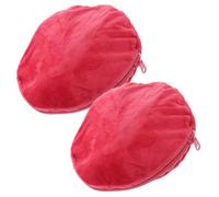 ULTECHNOVO 2pcs Round Flannel Hot Water Bottle Cover with Zipper, Soft Skinfriendly Hand Warmer Pouch for Home the Go, Lightweight and Easy Care Maintenance Thermal Sleeve