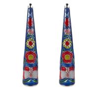 ULTECHNOVO 2pcs Royal-style Nail Covers Cosplay Finger Nails Ancient Queen Fingernail Claw Detachable Design Chinese Style False Tip Rings for Halloween Party Show and Costume Event Elegant