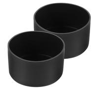 ULTECHNOVO 2pcs Silicone Cup Protector Boots for Cover, Black Minimal Look with Heat Preservation and No Fading Features, Non-slip Bottle Sleeve for Outdoor Sports Use