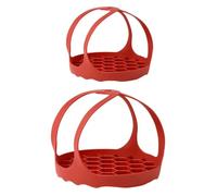 ULTECHNOVO 2pcs Silicone Steamer Rack for Pressure Cooker Egg Steamer for Boiled Eggs Fish Veggies Heat Resistant Cooking Sling Versatile Food Steaming