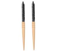 ULTECHNOVO 2pcs Small Hair Rollers Curling Brush for Women Hair Styling Comb with Nylon Bristles Comfortable Blow Dry Hairbrush for Curly and Fluffy Roots