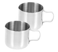 ULTECHNOVO 2Pcs Stainless Steel Coffee Frothing Pitchers with Ergonomic Handles Milk Pitcher Cups for Lattes and Sauce Heat Resistant for Drinks