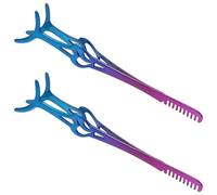 ULTECHNOVO 2pcs Stainless Steel Eyelash Tweezers for Women with Precise Eyelash Curling and Lightweight Design, Unique Lash Applicator Tools for Makeup and Travel Use